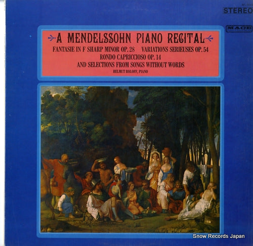 ROLOFF, HELMUT a mendelssohn piano recital MS9044