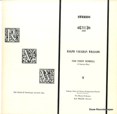 MILLER, JACK vaughan williams; the first nowell MHS3262