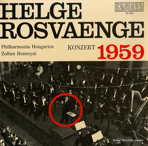 ROSVAENGE, HELGE helge rosvaenge konzert 1959 PR3058