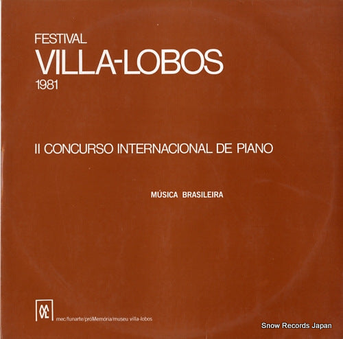VILLA-LOBOS, HEITOR festival villa-lobos 1981 2 concurso internacional de piano MVL-029