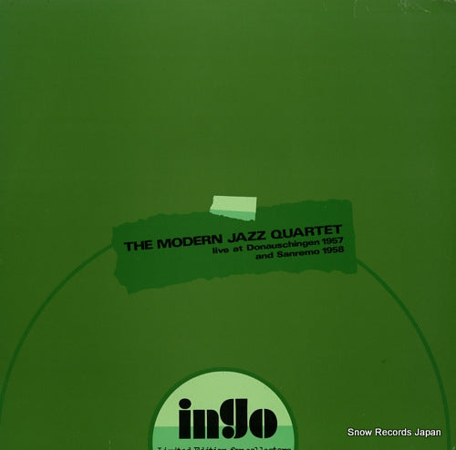 MODERN JAZZ QUARTET, THE live at donauschigen 1957 and sanremo 1958 INGO12
