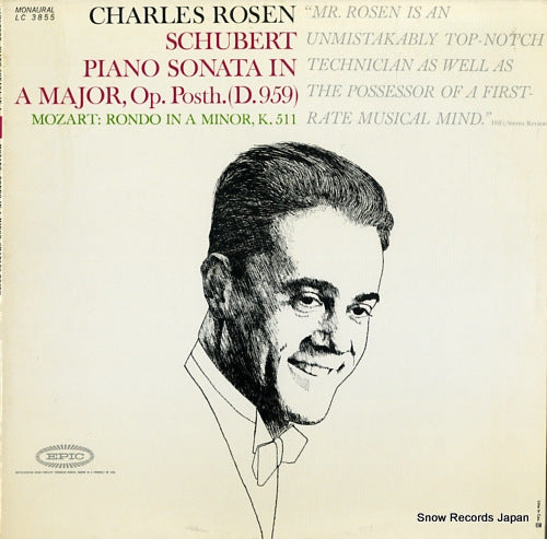 ROSEN, CHARLES schubert; piano sonata in a major, op.posth.(d.959) LC3855