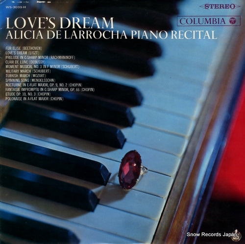 LARROCHA, ALICIA DE love's dream / alicia de larrocha piano recital WS-3039-H