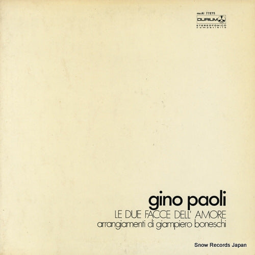 PAOLI, GINO le due facce dell' amore MSAI77275