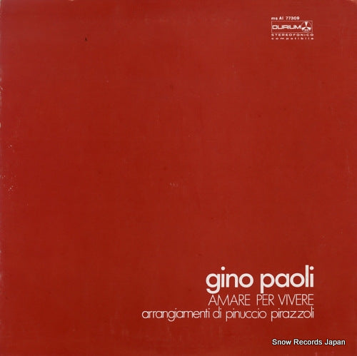 PAOLI, GINO amare per vivere MSAI77309