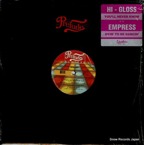 HI-GLOSS / EMPRESS you'll never know / dyin' to be dancin' SPEC-1341