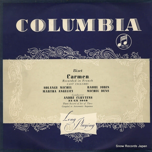 CLUYTENS, ANDRE bizet; carmen 33CX1018