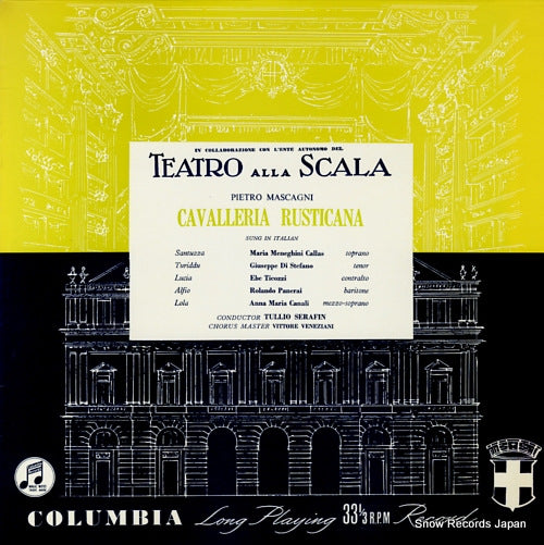 SERAFIN, TULLIO mascagni; cavalleria rusticana 33CXS1182