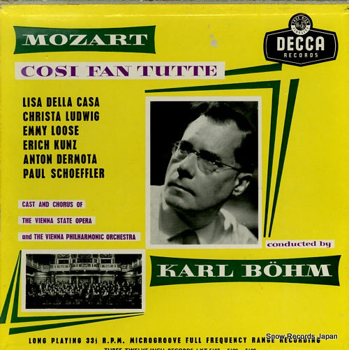 BOHM, KARL mozart; cosi fan tutte LXT5107