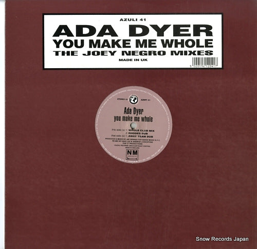 DYER, ADA you make me whole (the joey negro mixes) AZULI41