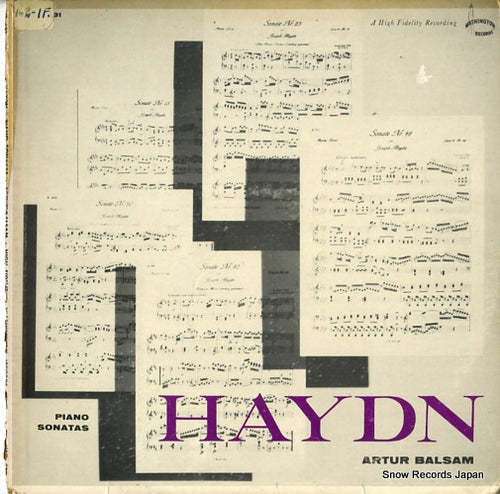 BALSAM, ARTUR haydn; piano sonatas WR431