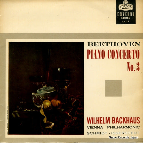 BACKHAUS, WILHELM beethoven; piano concerto no.3 LE25