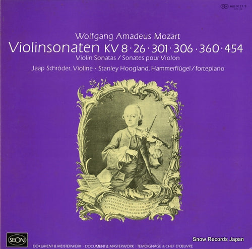 SCHRODER, JAAP / STANLEY HOOGLAND mozart; violin sonaten kv8,26,301,306,360,454 MLG9121