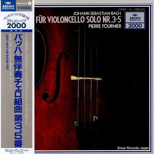 FOURNIER, PIERRE bach; suite fur violoncello solo nr.3.5 20MA0054