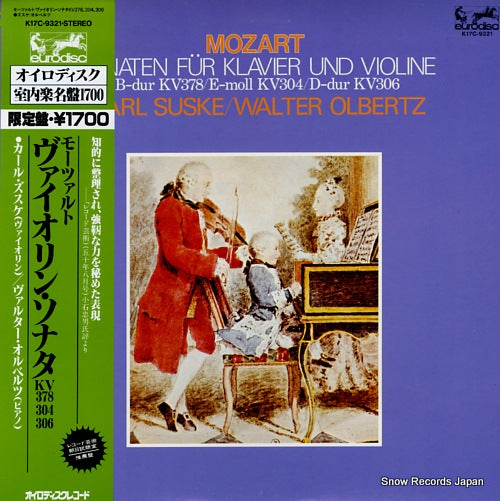 SUSKE, KARL / WALTER OLBERTZ mozart; sonaten fur klavier und violine kv378 / kv304 / kv306 K17C-9321