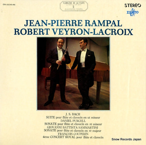 RAMPAL, JEAN-PIERRE / ROBERT VEYRON-LACROIX bach; suite pour flute et clavecin en ut mineur OS-2235-RE