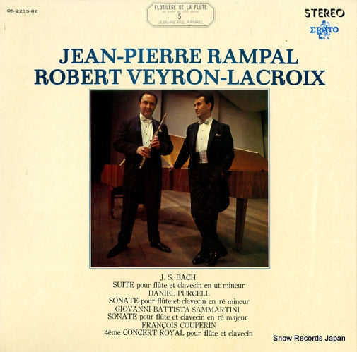RAMPAL, JEAN-PIERRE / ROBERT VEYRON-LACROIX bach; suite pour flute et clavecin en ut mineur OS-2235-RE