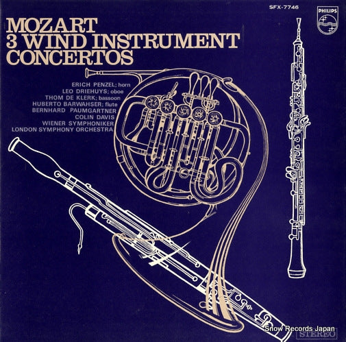 PAUMGARTNER, BERNHARD / COLIN DAVIS mozart; 3 wind instrument concertos SFX-7746