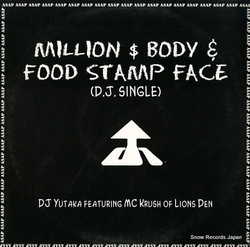 DJ YUTAKA million $ body & food stamp face ASAP-0002