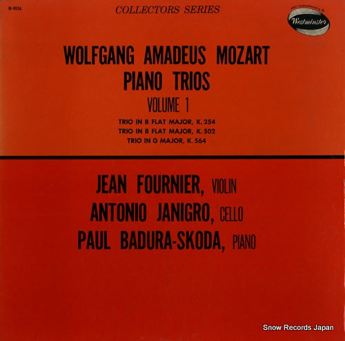 FOURNIER, JEAN mozart; piano trios volume 1 W-9056