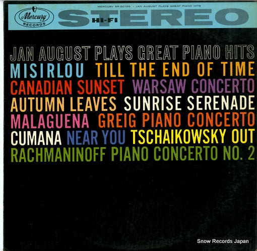 AUGUST, JAN plays great piano hits SR60189