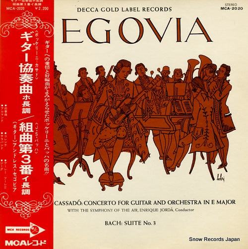 SEGOVIA, ANDRES boccherini-cassado; concerto for guitar and orchestra MCA-2020