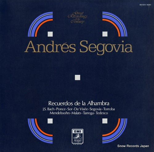 SEGOVIA, ANDRES recuerdos de la alhambra GR-70014