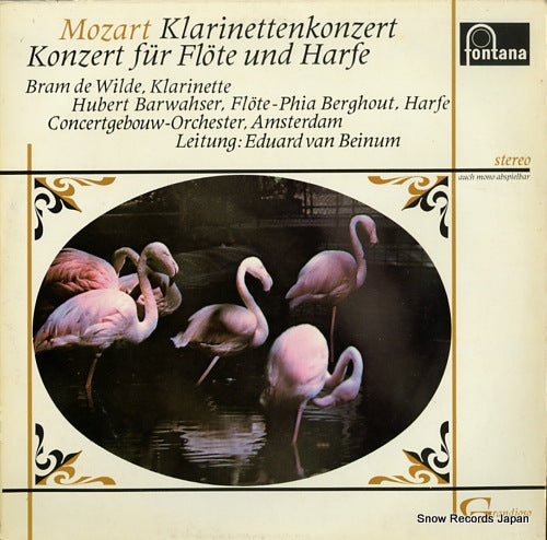 BEINUM, EDUARD VAN mozart; klarinettenkonzert konzert fur flote und harfe 894018ZKY