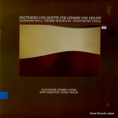 PASTOR, JUAN nocuturnes und duette fur gitarre und violine VMS1034