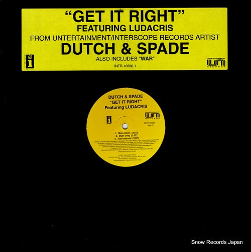 DUTCH AND SPADE get it right INTR-10580-1