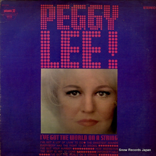 LEE, PEGGY i've got the world on a string SPC-3192