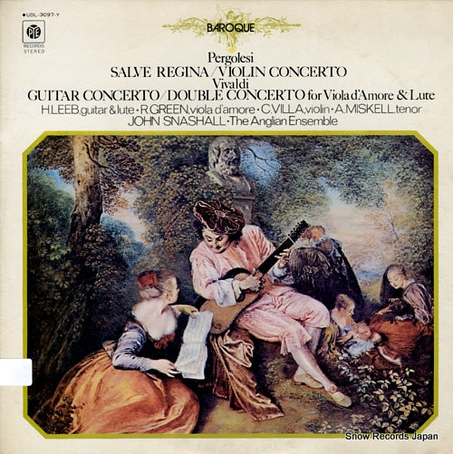 SNASHALL, JOHN vivaldi; guitar concerto / double concerto for viola d'amore & lute UDL-3097-Y