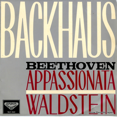 BACKHAUS, WILHELM beethoven; piano sonata no.23/no.21 SLC1145