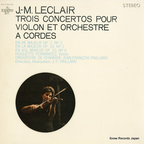 FERNANDEZ, HUGUETTE leclair; trois concertos pour violin et orchestre a cordes OS-2153-RE