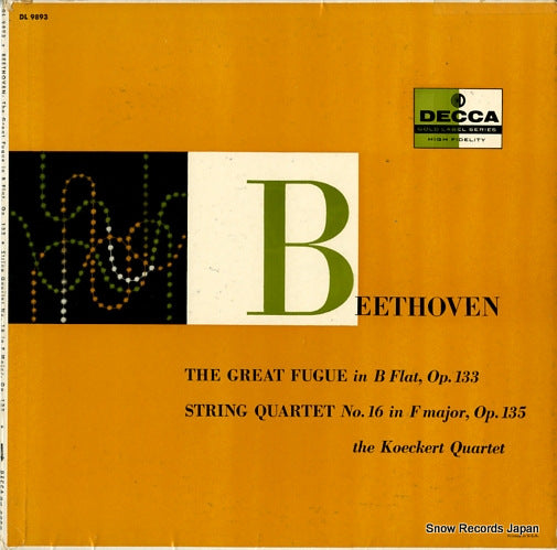 KOECKERT QUARTET, THE beethoven; the great fugue in b flat op.133 DL9893