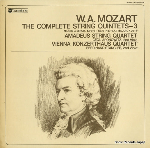 V/A mozart; the complete string quitets 3 OW-8085-AW