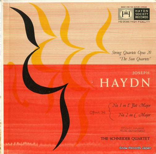 SCHNEIDER QUARTET, THE haydn; strings quartets op.20 "the sun quartets" no.1/no.2 HS-9086