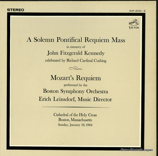 LEINSDORF, ERICH a solemn pontifical requiem mass in memory of john fitzgerald kennedy SHP-2331