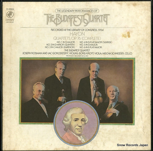 BUDAPEST QUARTET, THE haydn; quartets op.76 Y3-33324