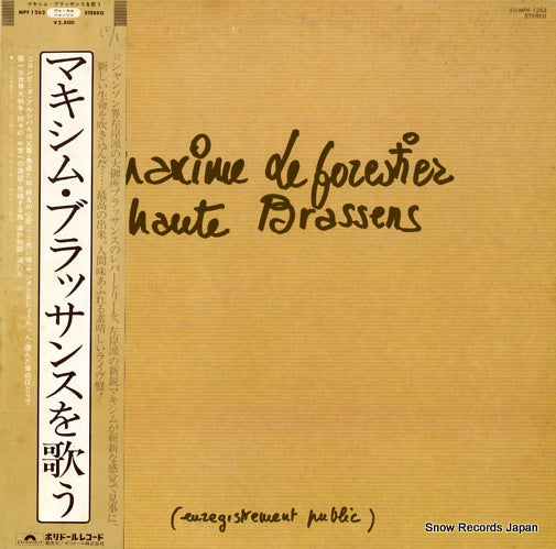 FORESTIER, MAXIME LE chante brassens MPF1262