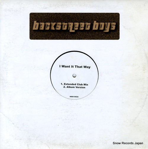 BACKSTREET BOYS i want it that way / everybody (backstreet's back) BBIE1002