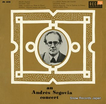 SEGOVIA, ANDRES concert JDL6528