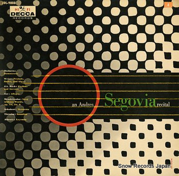 SEGOVIA, ANDRES recital JDL-9008