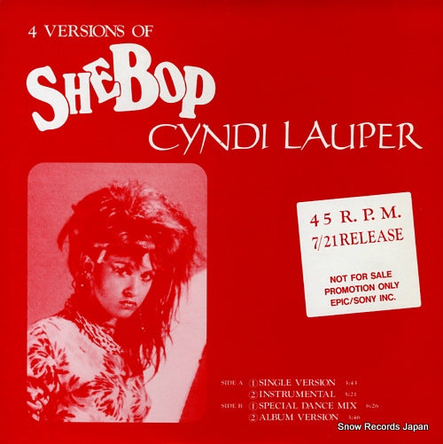 LAUPER, CYNDI 4 versions of she bop QY.3P-90075