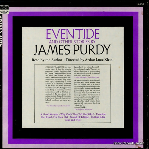 PURDY, JAMES eventide and other stories by james purdy SA-JP-4E
