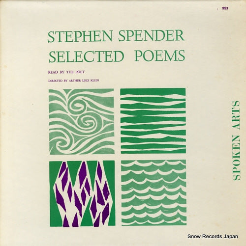 SPENDER, STEPHEN selected poems SA953