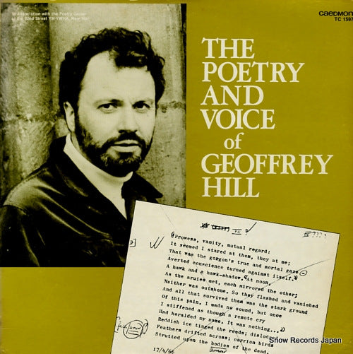 HILL, GEOFFREY the poetry and voice of geoffrey hill TC1597