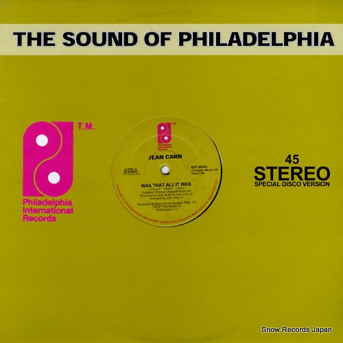 CARN, JEAN was that all it was / don't let it go to your head 4ZP80263