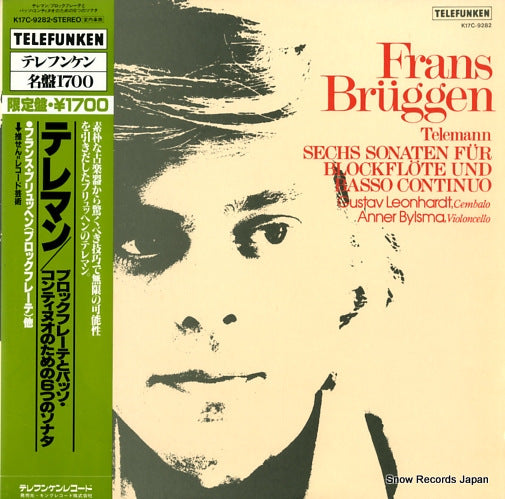 BRUGGEN, FRANS telemann; sechs sonaten fur blockflote und basso continuo K17C-9282