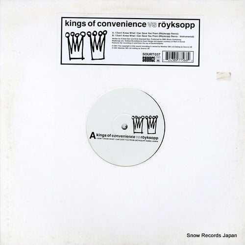 KINGS OF CONVENIENCE VS ROYKSOPP i don't know what i can save you from SOURT037